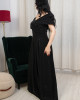 فستان سواريه أسود أنيق