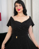 فستان سواريه أسود أنيق